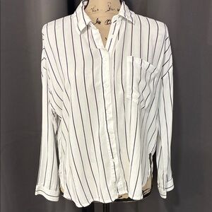 Forever 21 Black and White Striped Shirt